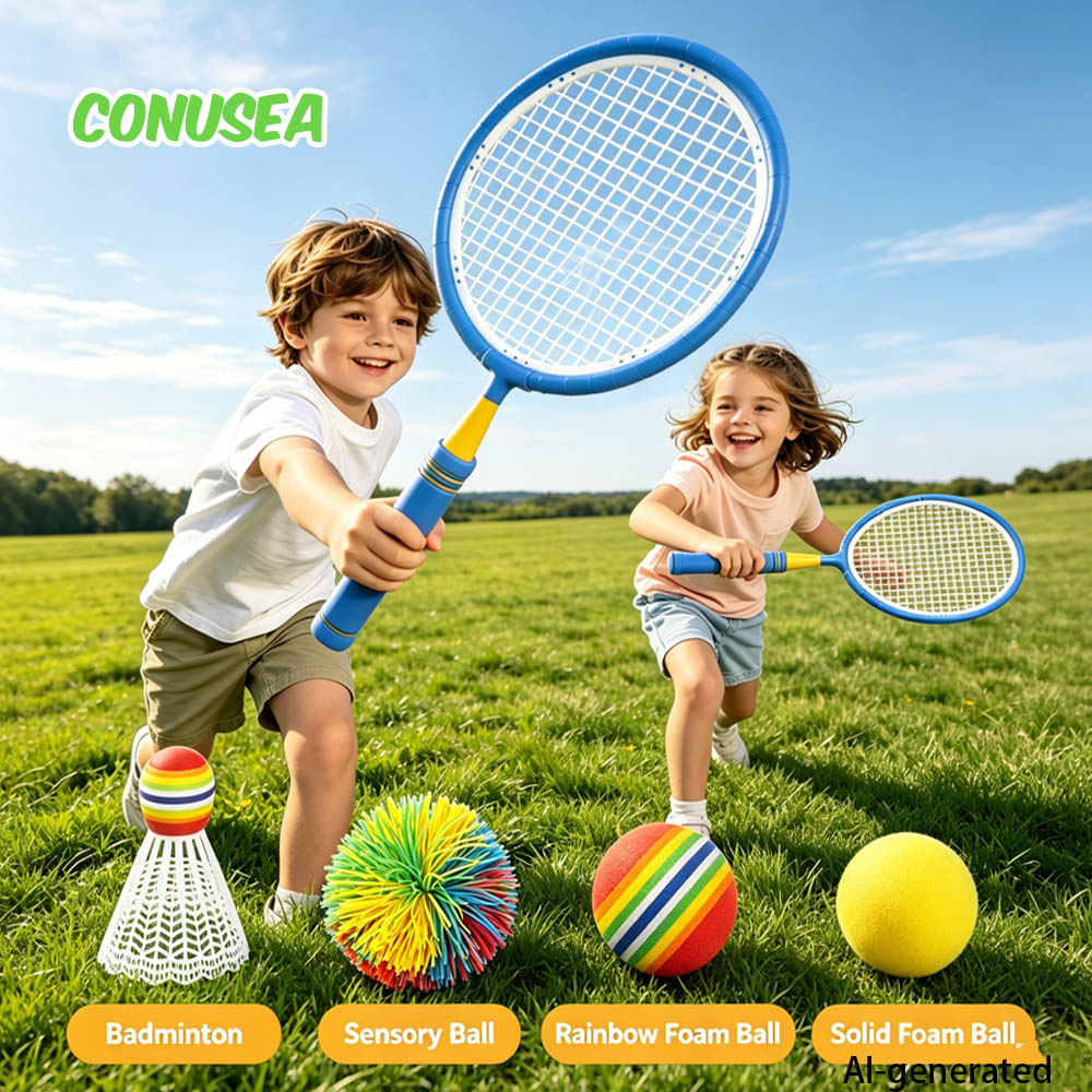 Badminton Game Pc - Kinder-Badmintonschläger-Set für Outdoor-Spiele, Sportspielzeug für Jungen