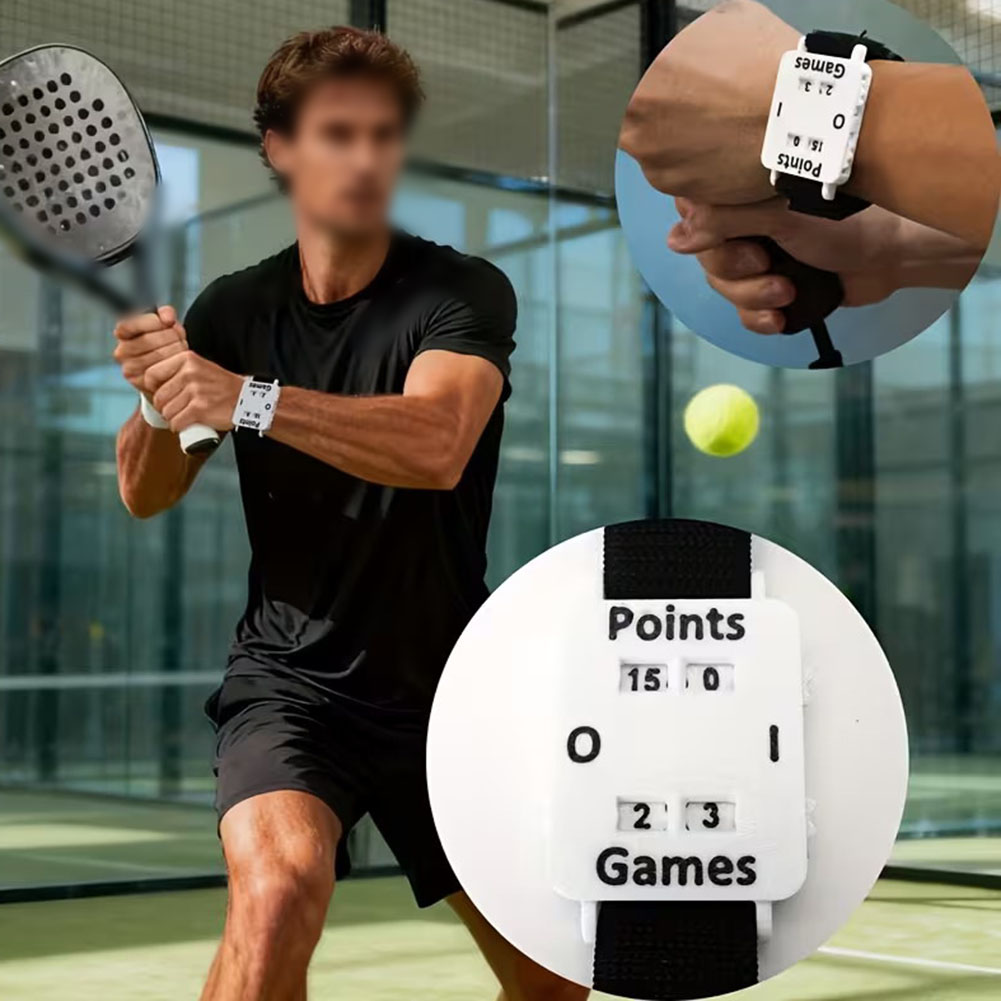 Badminton Score - Tennis Padel Handgelenk-Punktezähler Mechanischer Punktezähler Verstellbares