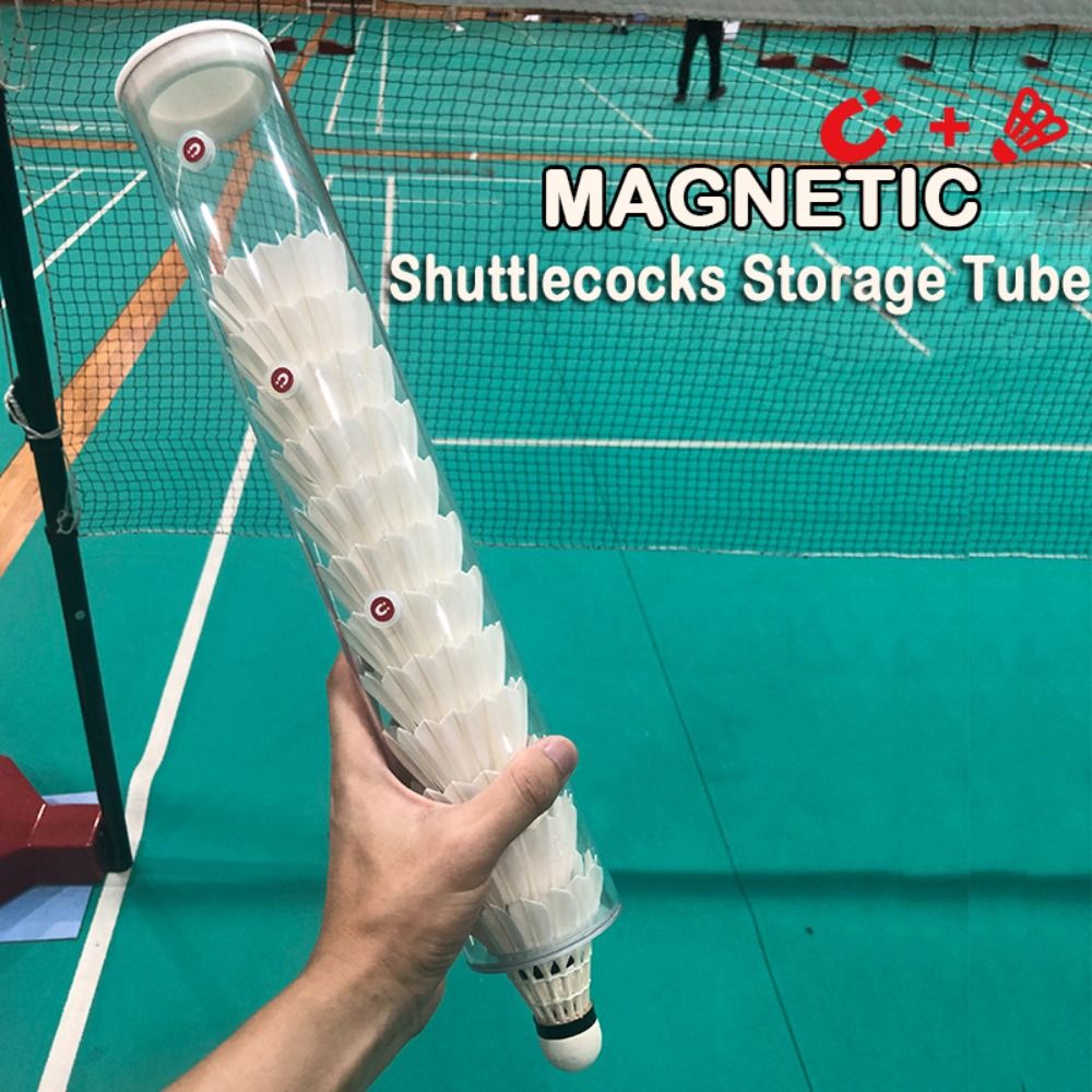 Badminton Youtube - Magnetische Federbälle Lagerung Rohr Barrel Transparent
