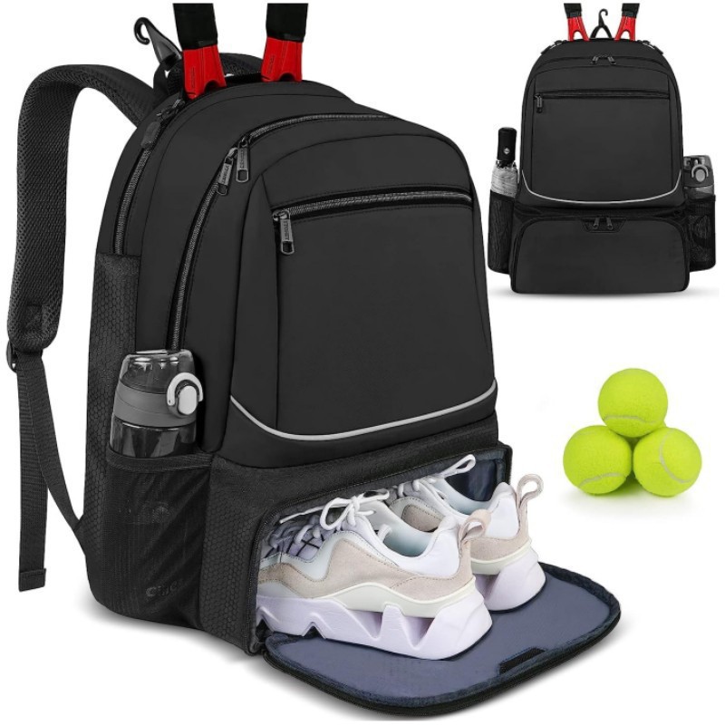 Badminton World - Tennis-Rucksack mit großer Kapazität, Sportschläger-Packung für