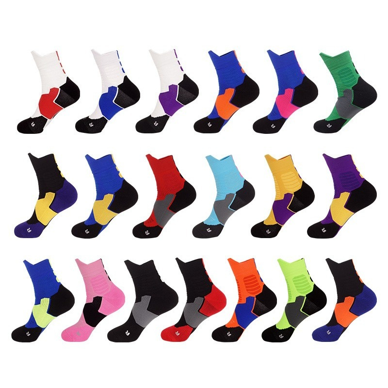 Badminton Youtube - Elite Terry gefütterte Basketball-Laufsocken Mid Tube