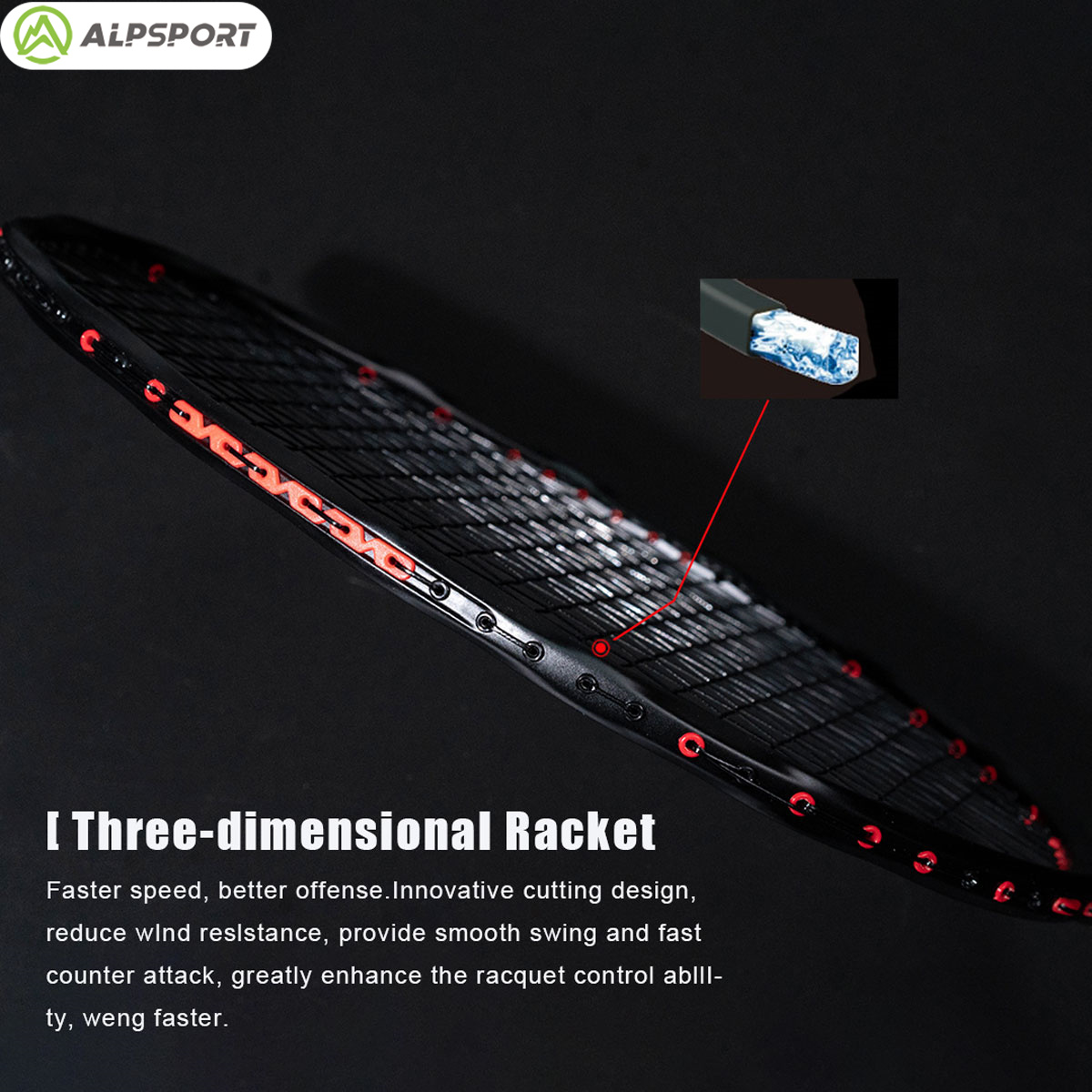 Alpsport MH-V5 5U 75g Gewellt  – Li Ning Racket Bewertung und Preis